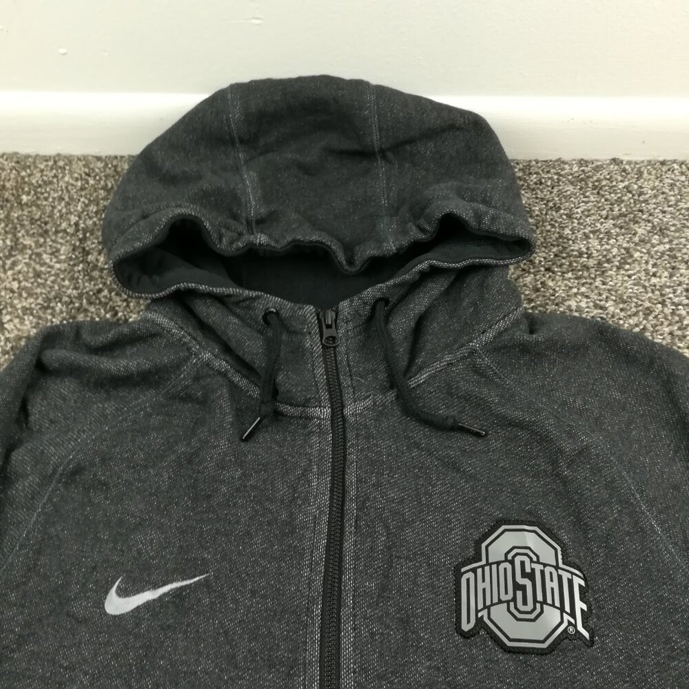 Ohio State Buckeyes Hoodie Nike French Terry Cotton Full Zip Sweatshirt Mens 2XL
